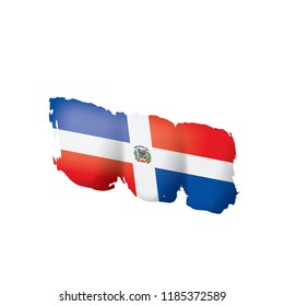 Dominicana flag, vector illustration on a white background.