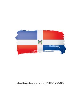 Dominicana flag, vector illustration on a white background.