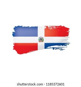 Dominicana flag, vector illustration on a white background.