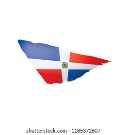 Dominicana flag, vector illustration on a white background.