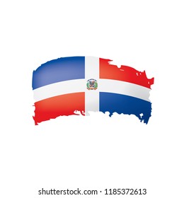 Dominicana flag, vector illustration on a white background.