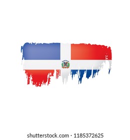 Dominicana flag, vector illustration on a white background.