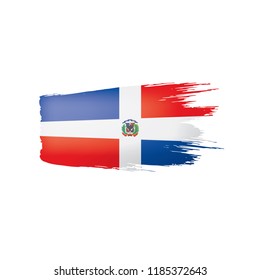 Dominicana flag, vector illustration on a white background.