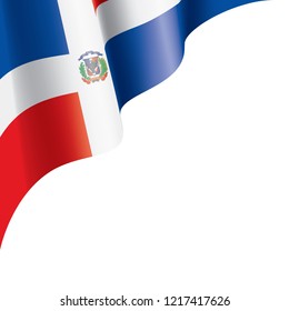 Dominicana flag, vector illustration on a white background