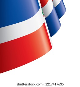 Dominicana flag, vector illustration on a white background
