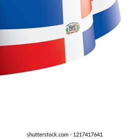 Dominicana flag, vector illustration on a white background
