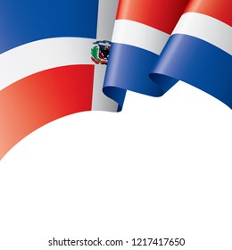 Dominicana flag, vector illustration on a white background