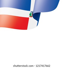 Dominicana flag, vector illustration on a white background