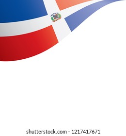 Dominicana flag, vector illustration on a white background