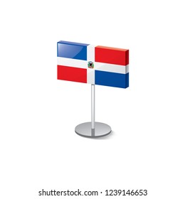 Dominicana flag, vector illustration on a white background