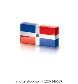 Dominicana flag, vector illustration on a white background