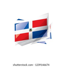 Dominicana flag, vector illustration on a white background