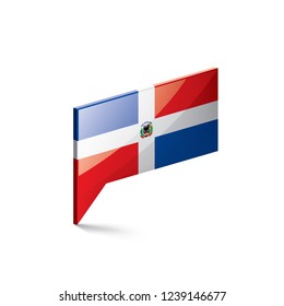 Dominicana flag, vector illustration on a white background