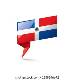 Dominicana flag, vector illustration on a white background