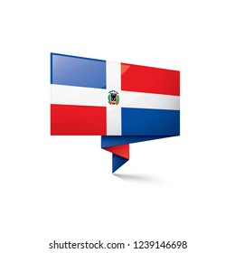 Dominicana flag, vector illustration on a white background