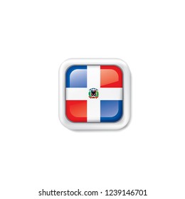Dominicana flag, vector illustration on a white background