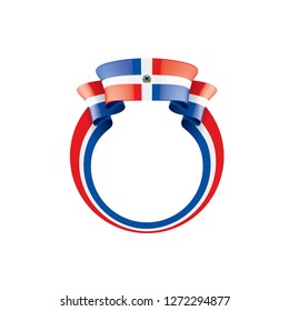 Dominicana flag, vector illustration on a white background