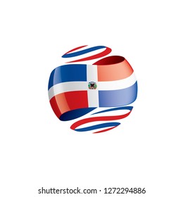 Dominicana flag, vector illustration on a white background