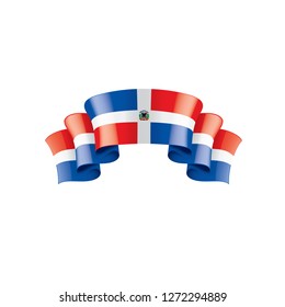 Dominicana flag, vector illustration on a white background