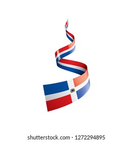 Dominicana flag, vector illustration on a white background