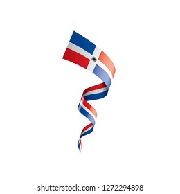 Dominicana flag, vector illustration on a white background