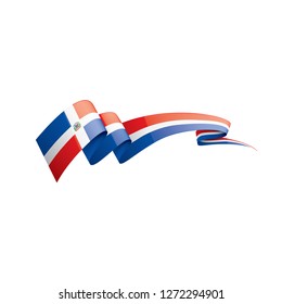 Dominicana flag, vector illustration on a white background