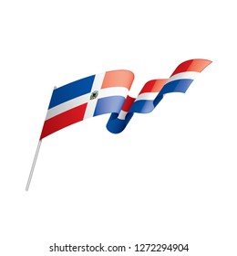 Dominicana flag, vector illustration on a white background
