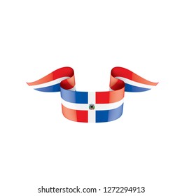 Dominicana flag, vector illustration on a white background