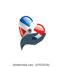 Dominicana flag, vector illustration on a white background