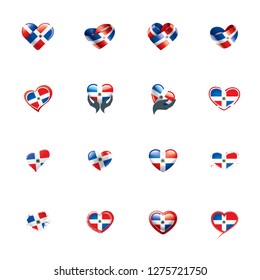 Dominicana flag, vector illustration on a white background