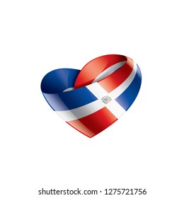Dominicana flag, vector illustration on a white background