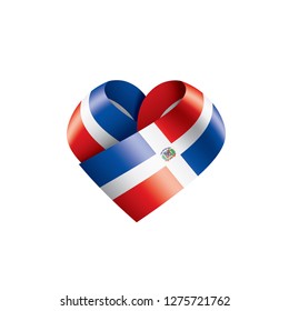 Dominicana flag, vector illustration on a white background
