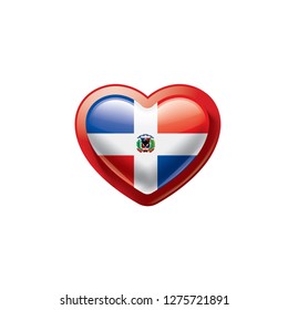 Dominicana flag, vector illustration on a white background