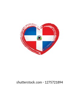 Dominicana flag, vector illustration on a white background