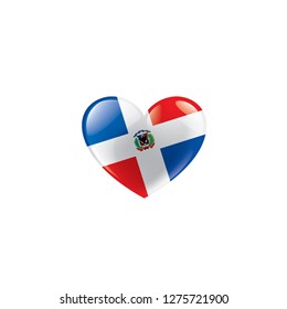 Dominicana flag, vector illustration on a white background