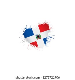 Dominicana flag, vector illustration on a white background