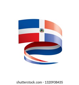 Dominicana flag, vector illustration on a white background