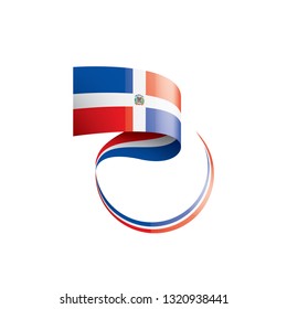 Dominicana flag, vector illustration on a white background