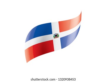 Dominicana flag, vector illustration on a white background