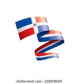 Dominicana flag, vector illustration on a white background