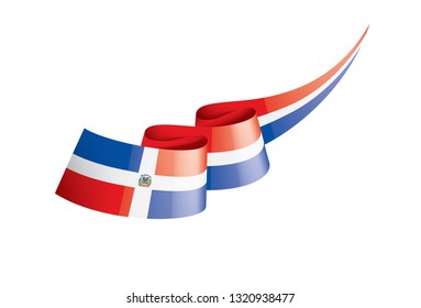 Dominicana flag, vector illustration on a white background