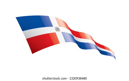 Dominicana flag, vector illustration on a white background