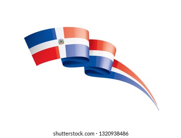 Dominicana flag, vector illustration on a white background