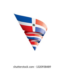 Dominicana flag, vector illustration on a white background
