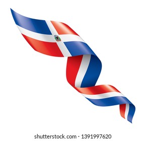 Dominicana flag, vector illustration on a white background