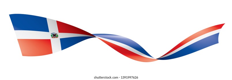 Dominicana flag, vector illustration on a white background