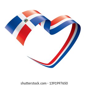 Dominicana flag, vector illustration on a white background