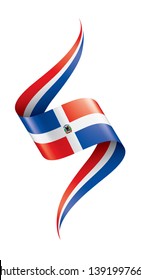 Dominicana flag, vector illustration on a white background