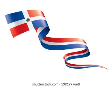 Dominicana flag, vector illustration on a white background