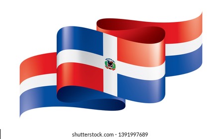 Dominicana flag, vector illustration on a white background